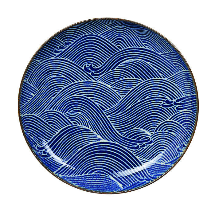 Assiettes Blancs / Blancs - Seigaiha - 21,5 x 3 cm