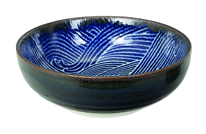 Bol Bleu / Blanc Waves - Seigaiha - 12,5 x 4,2 cm 300 ml
