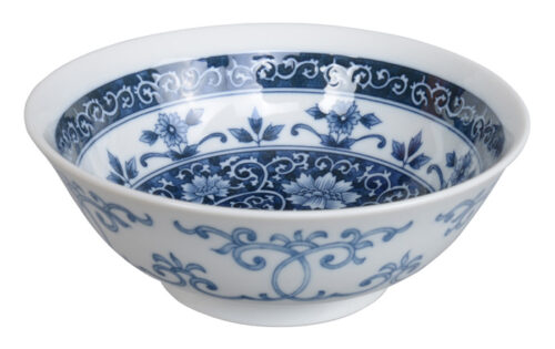 Tokyo Design Studio - Mixed Bowls - Blauw/Witte Kom - Bloem - 19.5 x 7.5cm 1000ml