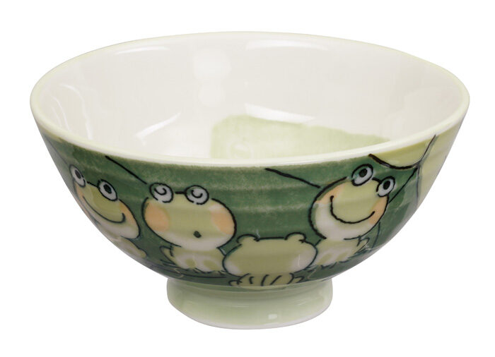 Bol vert / blanc avec figure de grenouille - Kawai - 11,5 x 6 cm 300 ml