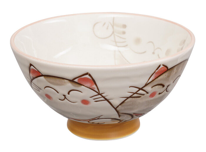 Bol blanc avec figure de chat - Kawai - 11,5 x 6 cm 300ml