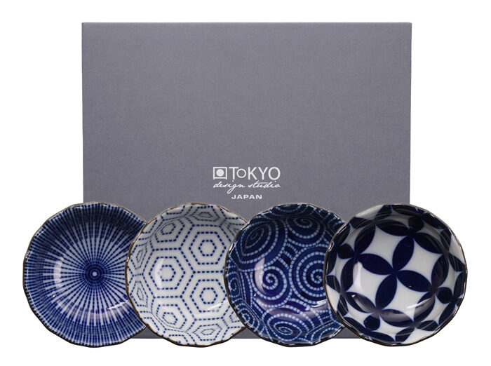 Set pour sushi / sauce soja - Kotobuki - Set 4 pièces - 9,5 x 3 cm