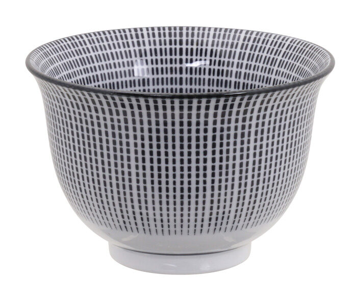 Tasse à thé noire / Blanc - Sendan Tokusa - 9,1 x 6 cm
