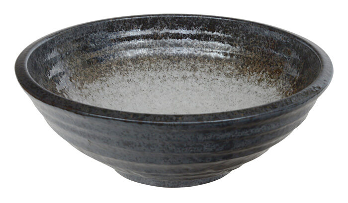 Bol Noir / Blanc - Mino Yaki - 24 x 8 cm 1500 ml