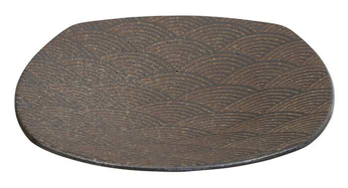 Assiette Marron - Mino Yaki - 28 cm