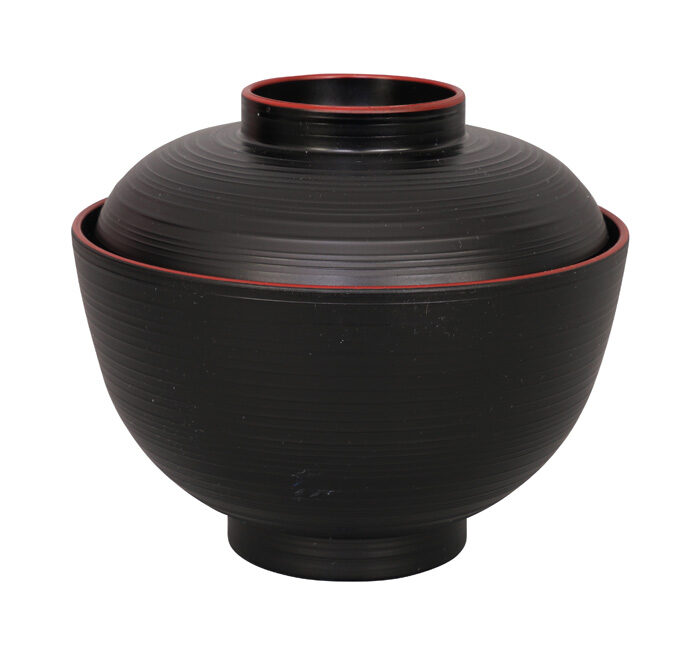 Bol Noir / Rouge - Laque - 10,8 x 6,35 cm 300ml