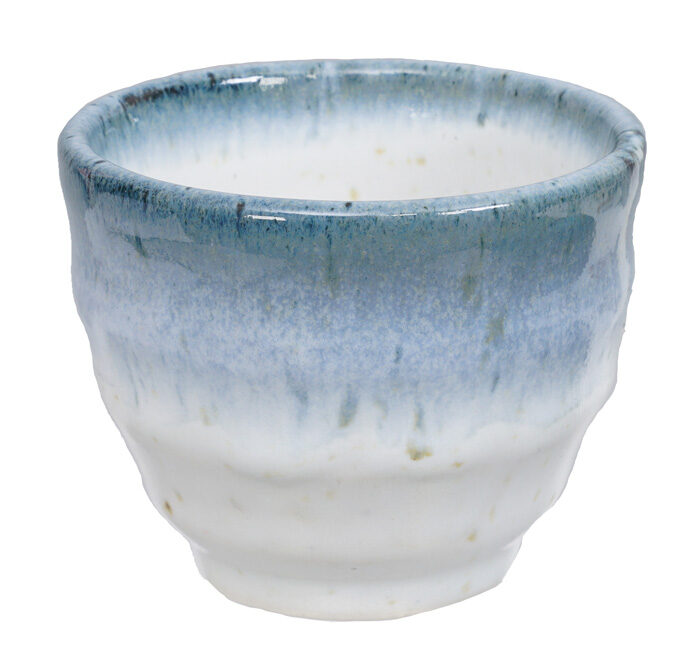 Tasse à la main Blanc / Bleu - 8,5 x 6,9 cm