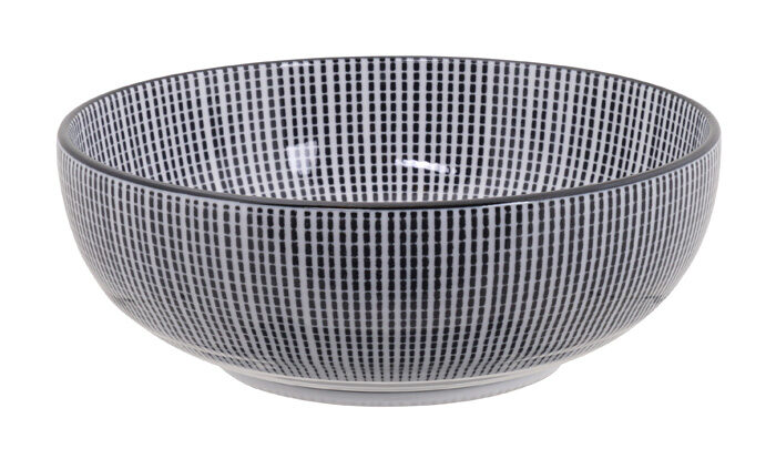 Bol Noir / Blanc - Sendan Tokusa - 16,3 x 5,5 cm 600 ml