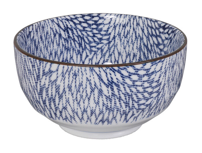 Tokyo Design Studio - Kiku - Blauw/Witte Kom - 12.8 x 6.8cm 475ml