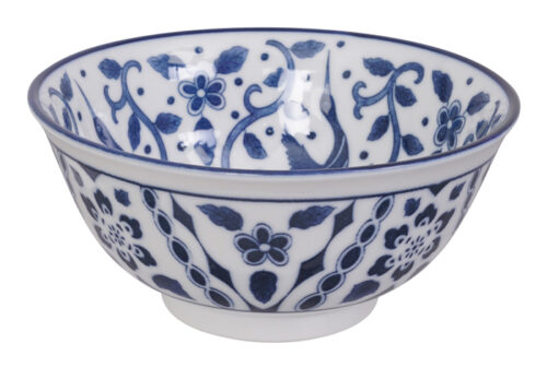 Tokyo Design Studio - Mixed bowls - Blauw/Witte Kom - 14.8 x 7cm 500ml