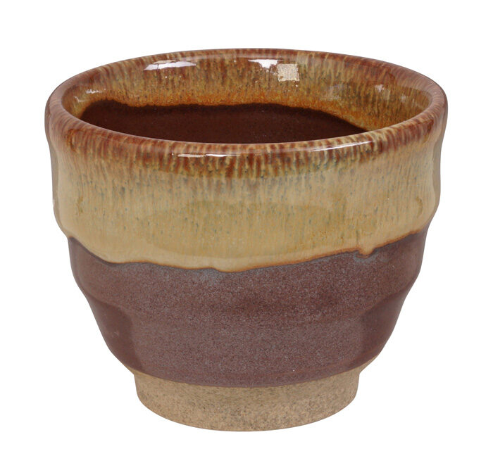 Gobelet fait main marron / blanc 8,5x6,9 cm 200 ml YW-6822 / G 1/60 (CLC)