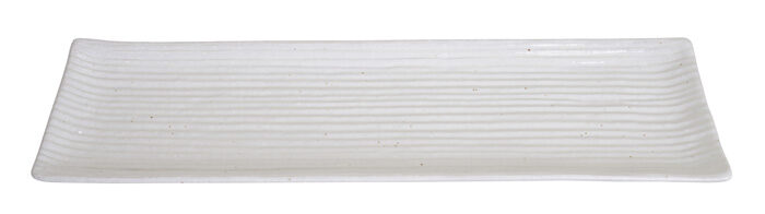 Assiette de service rectangulaire Blanc - Grandes assiettes - 33,2 x 10,5 cm