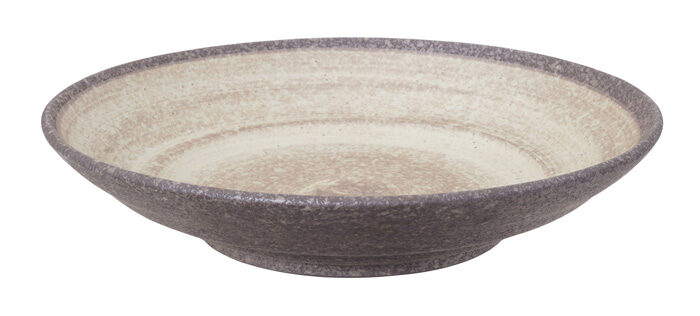 Assiette marron - Minoyaki - 28,5 x 6 cm