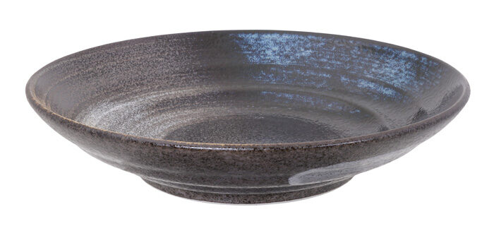 Assiette marron - Minoyaki - 28,5 x 6 cm