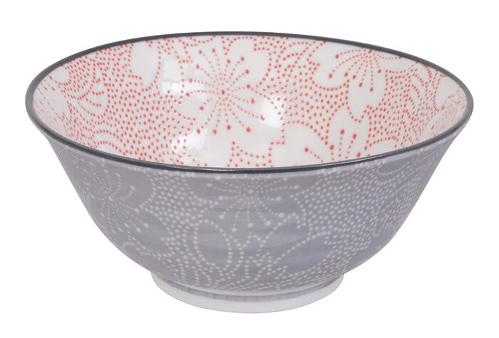 Tokyo Design Studio - Mixed Bowls - Roze/Grijs Kom - Sakura - 14.8 x 6.8cm 500ml