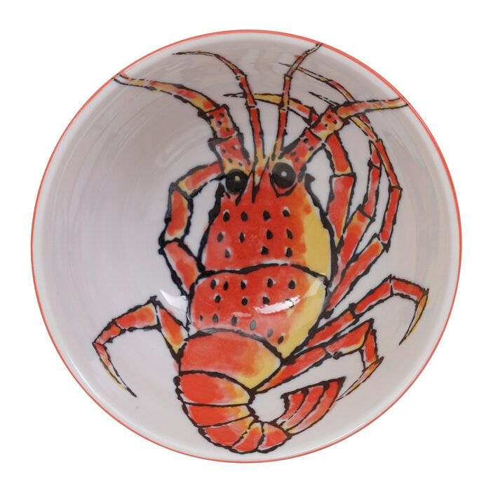 Bol Rouge - Fruits de Mer - 11.2 x 7.2 cm 250 ml