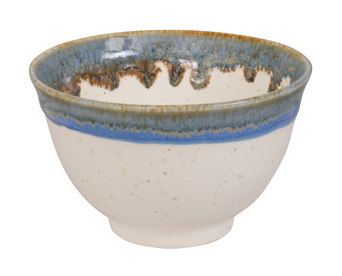 Tasse à thé à la main Blanc / Bleu - 9 x 5,4 cm
