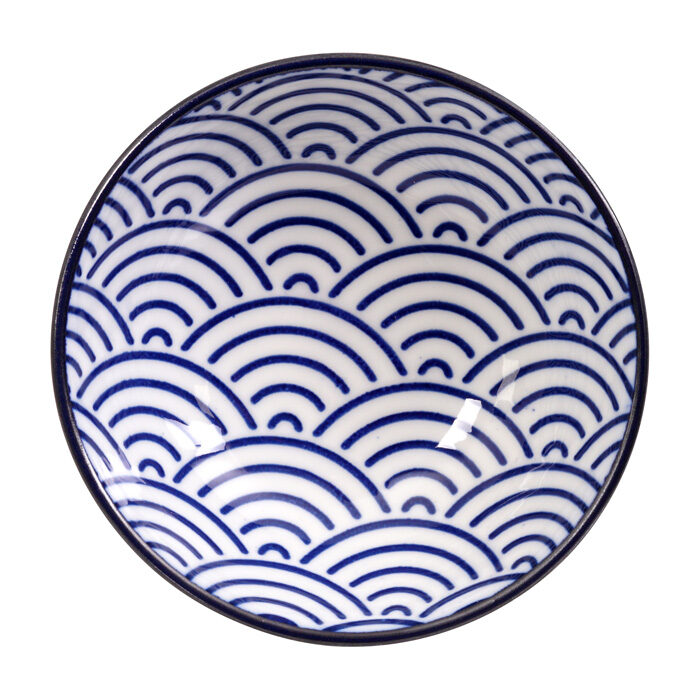 plat de sauce Bleu / Blanc - Bleu Nippon - 9,5 x 3 cm