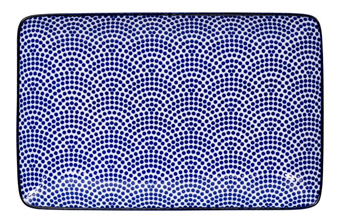 Plaque Rectangulaire Bleu / Blanc - Bleu Nippon - 21 x 13,5 cm