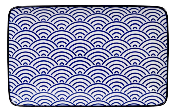 Plaques rectangulaires Bleus / Blancs - Bleu Nippon - 21 x 13,5 cm
