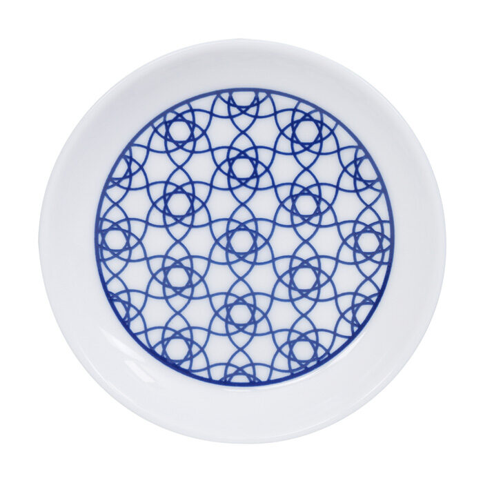 Tasse à thé à rayures Bleus et Blancs - Bleu Nippon - 9 x 1,5 cm