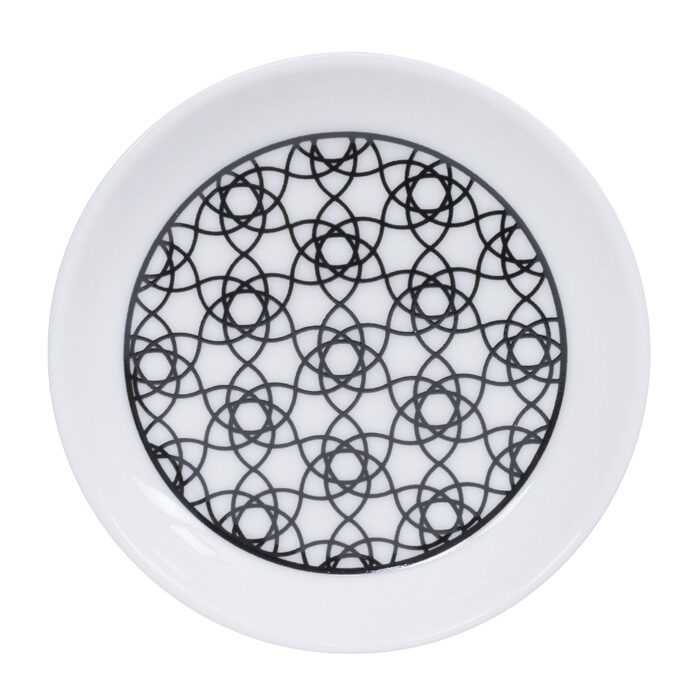 Bande de coaster noir et blanc sarcelle - Nippon Noir - 9 x 1,5 cm