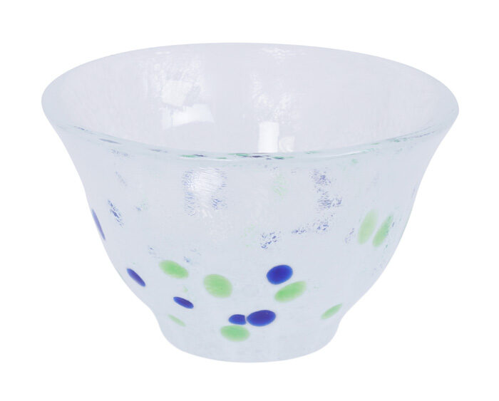 Gobelet à saké bleu foncé / vert - 7,4 x 4,5 cm 70 ml