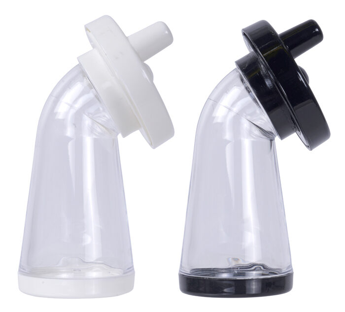 Moulin à sésame en plastique noir / blanc