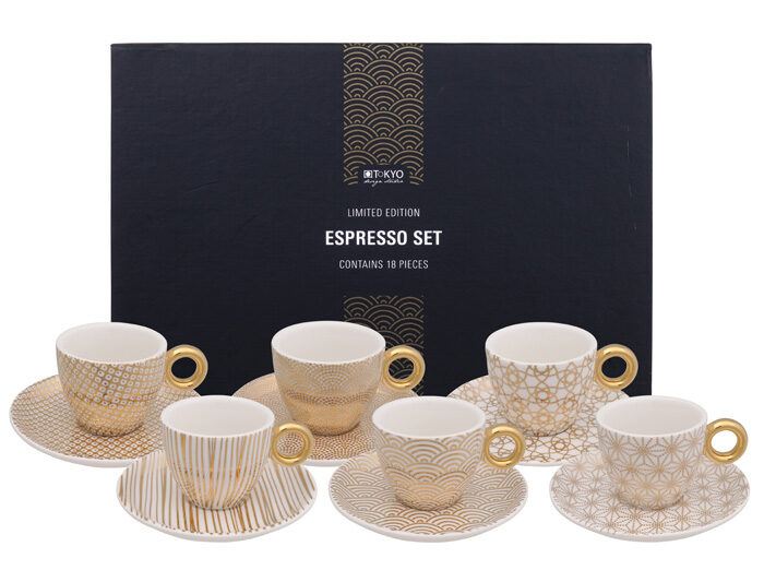 Ensemble d'espresso doré Nippon Tokyo Design Studio - Ensemble (18)