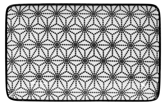 Plaque Etoile Rectangulaire - Nippon Noir - 21 x 13,5 cm
