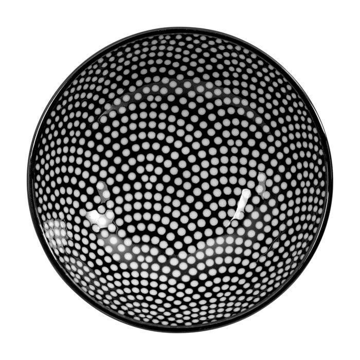 Plaque à pois noir / blanc - Nippon Noir - 9,5 x 3 cm