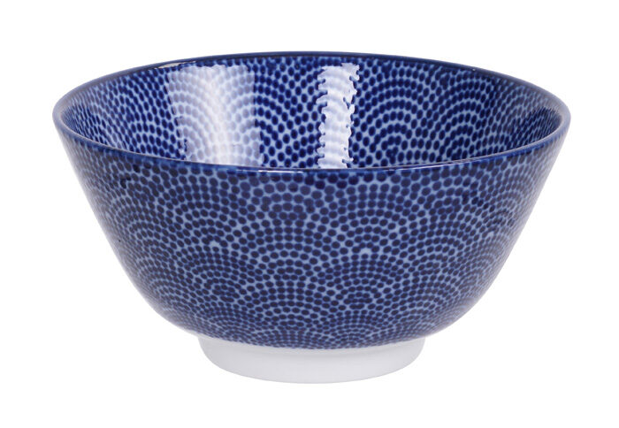 Bol Bleu / Blanc Pois - Bleu Nippon - 12 x 6,4 cm 300 ml