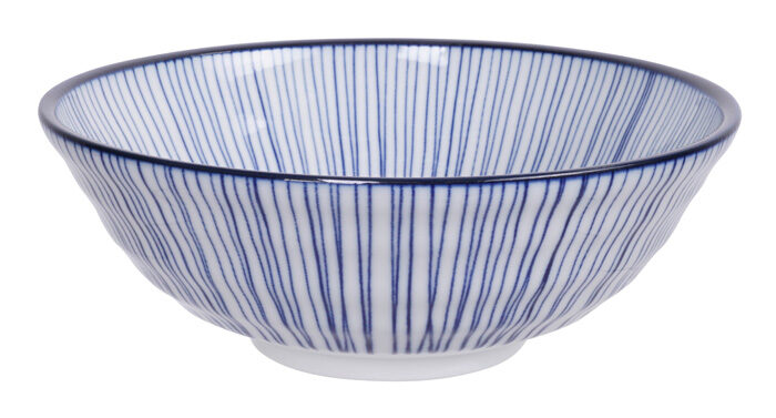 Lignes Bleu / Blanc Bol - Nippon Bleu Lignes - 21 x 7,8 cm 1000 ml