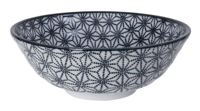 Bol Étoile Noir / Blanc - Nippon Noir - 21 x 7.8 cm 1100ml