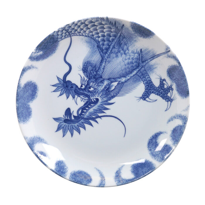 Assiette Bleu - Dragon - 25.3 cm