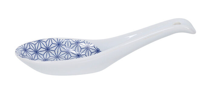 Spoon Bleu / Blanc Star - Bleu Nippon - 13,8 x 4,8 cm
