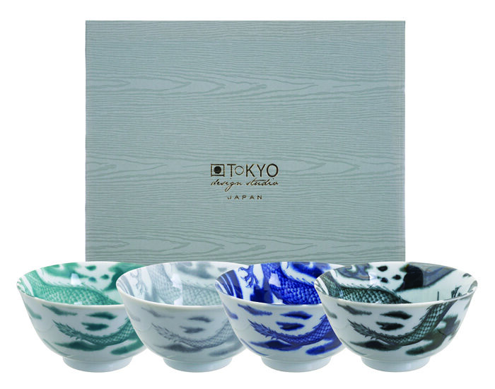 Bol Set - Dragon - Set de 4 - 12,7 x 6,5 cm 350 ml