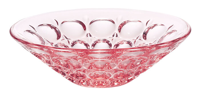 Bol en verre rose - 15 x 4,2 cm 200 ml