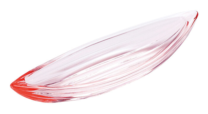 Bol en verre rose - 16,2 x 2,3 cm