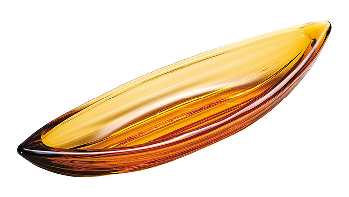 Bol en verre jaune - 16,2 x 2,3 cm