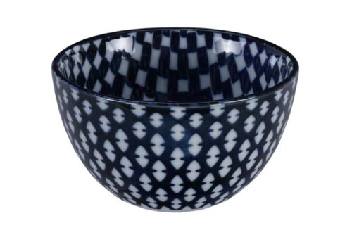 Tokyo Design Studio - Mixed Bowls - Blauw/Witte Kom - 12.7 x 7cm 500ml