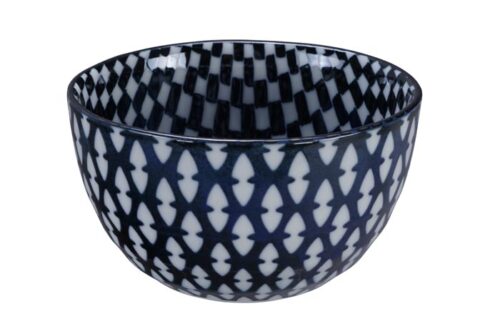 Tokyo Design Studio - Mixed Bowls - Blauw/Witte Kom - 15 x 8,5cm 750ml