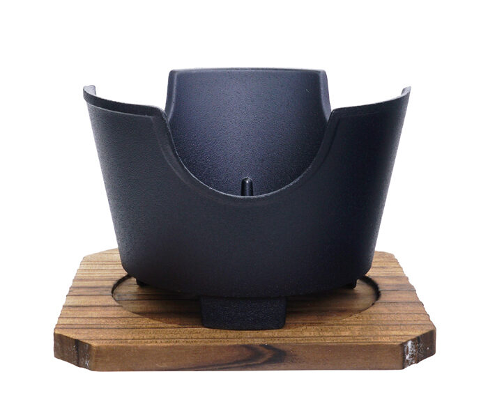Soucoupe noire pour le pot - 12 cm