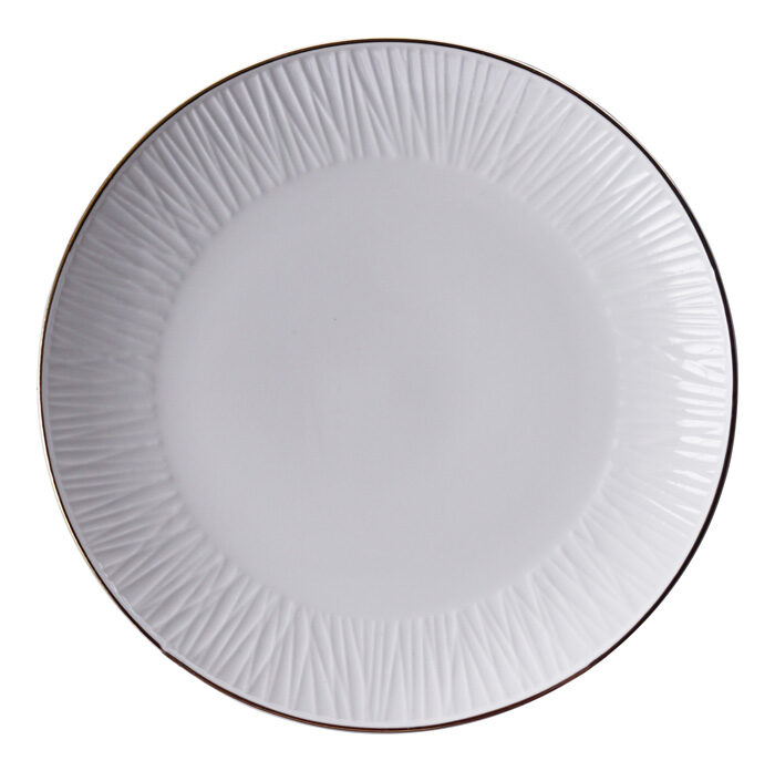 Lignes de plaque Blancs / dorées - Blanc Nippon - 19 cm