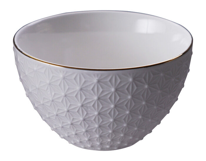 Etoiles Blancs / dorées - Blanc Nippon - 11,4 x 6 cm 350 ml