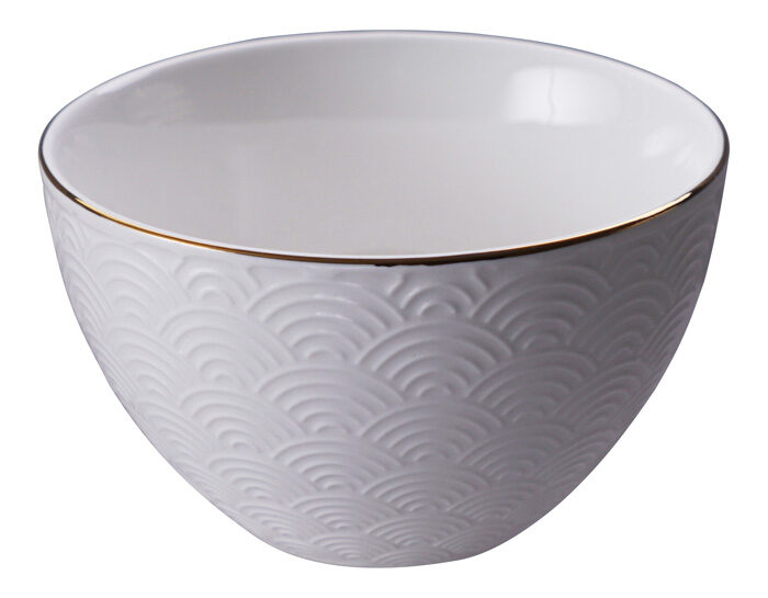 Blanc / Coquille d'Or Waves - Blanc Nippon - 11,4 x 6 cm 350 ml