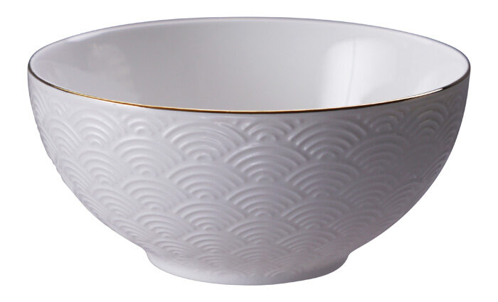 Blanc / Coquille d'Or Waves - Blanc Nippon - 15 x 7 cm 550 ml