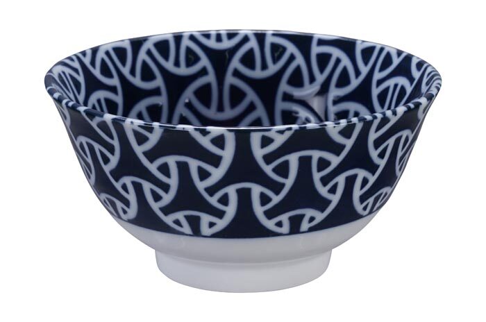 Bol Bleu / Blanc - Bols Mixtes - 13 x 7 cm 350 ml