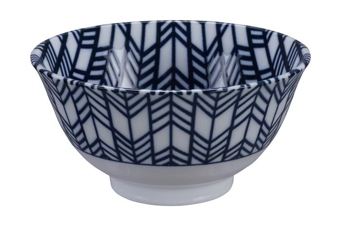 Bol Bleu / Blanc - Bols Mixtes - 13 x 7 cm 350 ml