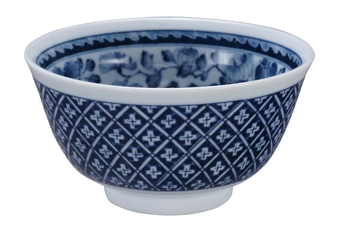Bol Bleu / Blanc - Bols Mixtes - 12,7 x 6,8 cm 400 ml